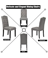 Gouun Set of 2 Tufted Upholstered Dining Chairs