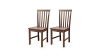 Gouun Set of 2 Dining Chairs with Solid Wooden Legs