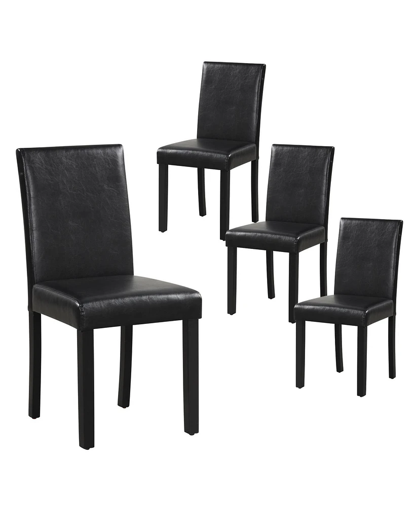 Gouun Dining Chair Set of 4 Upholstered Kitchen Dinette Chairs with Wood Frame