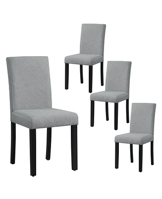 Gouun Dining Chair Set of 4 Upholstered Kitchen Dinette Chairs with Wood Frame