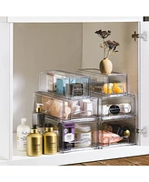 Sorbus 2 Pack Large Clear Stackable Pull-Out Drawers