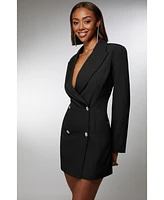 Bebe Women's x Ciara Bold Blazer Dress - Black