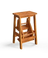 Gouun Boys 3-in-1 Rubber Wood Step Stool with Convenient Handle