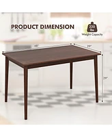 Gouun 48 Inches Wooden Dining Table for 4 People