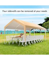 Gouun 10 x 20 Feet Heavy-Duty Steel Portable Carport Car Canopy Shelter