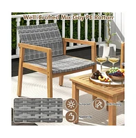 Gouun 3 Pieces Patio Furniture Set with Chair