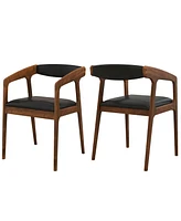 Gouun Upholstered Armchairs Set of 2 with Cozy Backrest and Padded Seat Cushion
