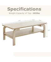Gouun 47 Inches Accent Rectangular Table for Living Room