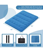 Gouun Foldable Futon Mattress with Washable Cover and Carry Bag for Camping-Queen Size