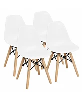 Gouun 4 Pcs Children Chair Set Medieval Style Dining Chairs with Wood Legs