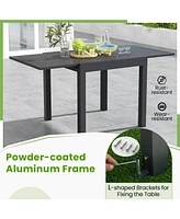 Gouun 31.5 inches-63 inches Adjustable Patio Expandable Dining Table for 4-6 Person