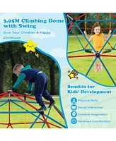 Gouun 10 Feet Dome Climber with Swing and 800 Lbs Load Capacity