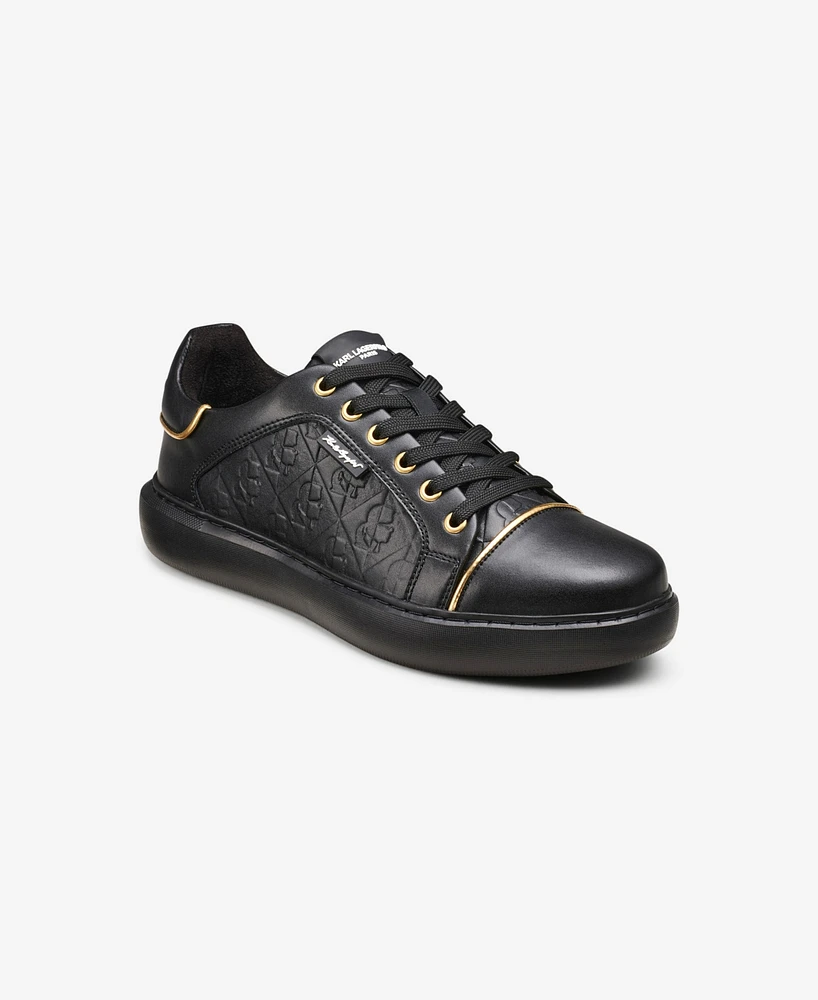 Karl Lagerfeld Paris Men's Embossed Logo Cap Toe Sneaker