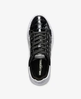 Karl Lagerfeld Paris Men's Patent Leather Embossed Signature Logo Sneaker