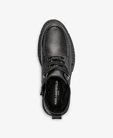 Karl Lagerfeld Paris Men's Pebble Grained Leather Apron Toe Work Boot