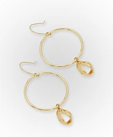 Robert Lee Morris Soho Sculptural Charm Hoop Earrings