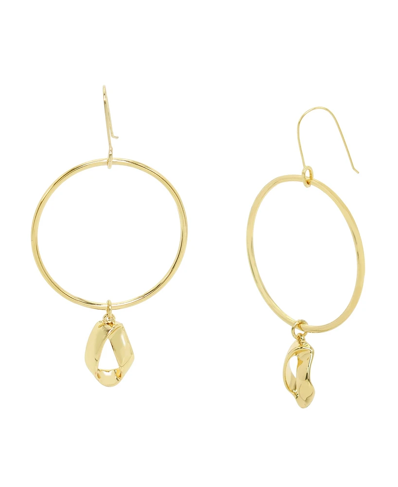 Robert Lee Morris Soho Sculptural Charm Hoop Earrings