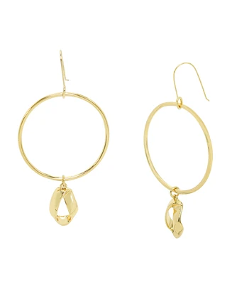 Robert Lee Morris Soho Sculptural Charm Hoop Earrings