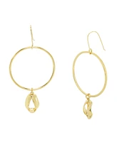 Robert Lee Morris Soho Sculptural Charm Hoop Earrings