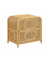 Tov Furniture 17.7" Rattan Nightstand