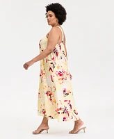 INC Plus Printed Halter Maxi Dress, Exclusively at Macy's