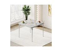 gaomon Folding Table, 33.6 Inch Folding Card Table, Portable Square Folding Table with Pu Soft Cushion
