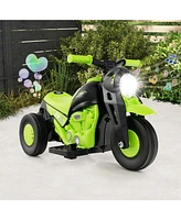 Gymax 6V Kids Bubble Car Electric Ride on Motorcycle w/ Music Button & Led Headlight