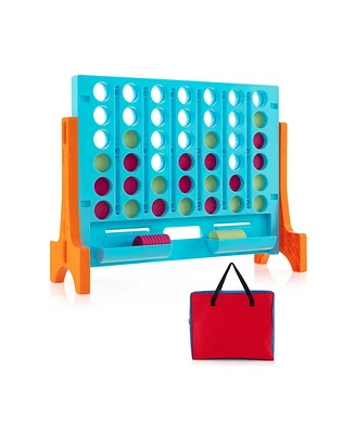 Gouun Jumbo 4-to-Score Connect Game Set with Carrying Bag and 42 Coins