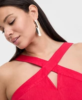 I.n.c. International Concepts Women's Crisscross Halter Midi Dress, Exclusively at Macy's