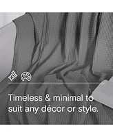 Doz by Sijo Doz Waffle Blanket 50% Bamboo Viscose 50% Cotton, Lightweight, Ultra Soft, Breathable, Summer
