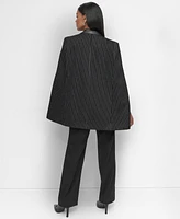 Dkny Women's Pinstriped Cape Jacket