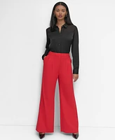 Dkny Women's High-Waisted Wide-Leg Pants