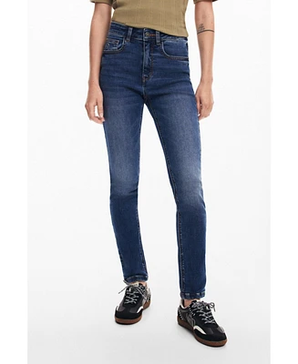 Desigual Women's Straight jeans with plain pockets