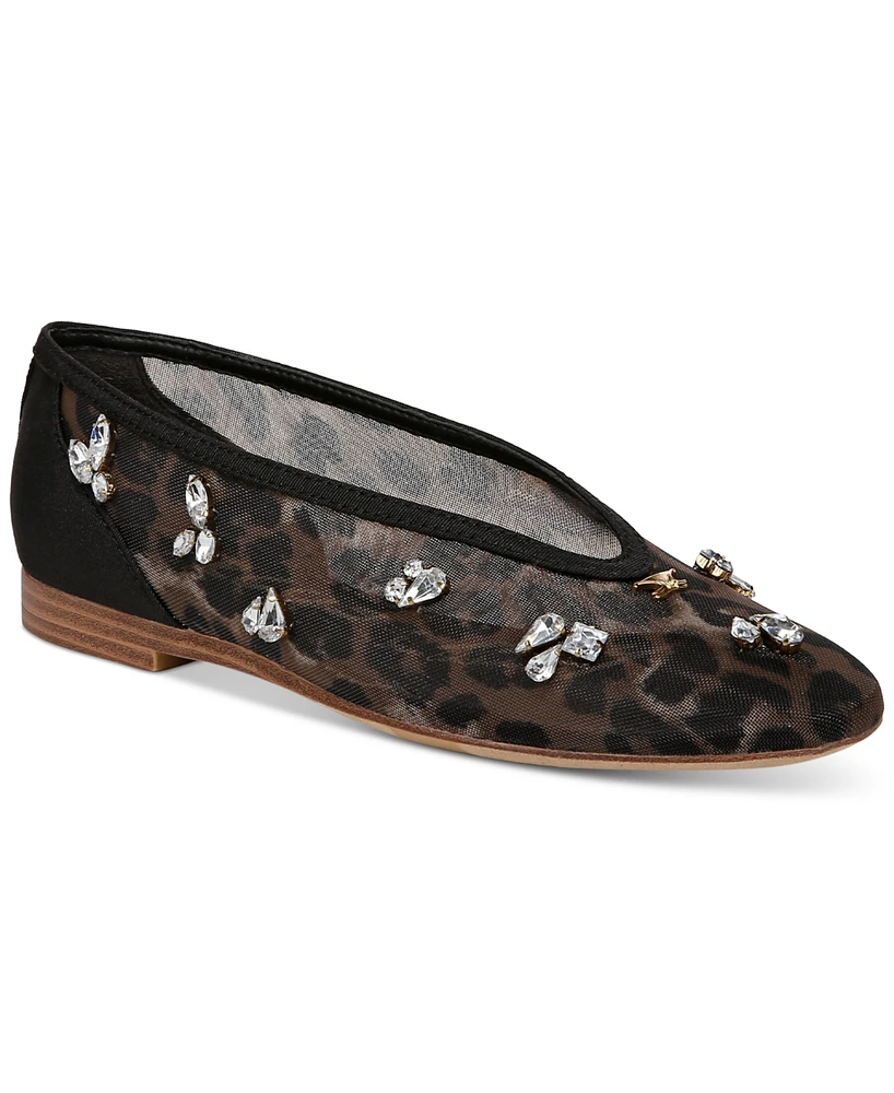 Circus Ny by Sam Edelman Women's Tina Jewel Embellished Mesh Flats