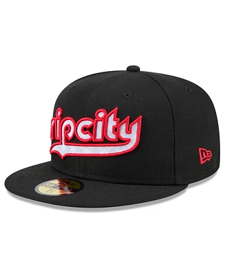 New Era Men's Black Portland Trail Blazers 2024/25 City Edition 59FIFTY Fitted Hat