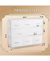 Wlive Fabric Dresser for Bedroom - Storage Drawer Unit as Tv Stand 32-43 inch TVs