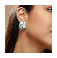 Sohi Women's The Veined Stud Earrings