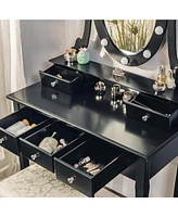 gaomon Vanity Desk with Mirror and Lights