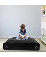 Gouun 57 x 57 Inch Crash Pad Sensory Mat with Foam Blocks and Washable Velvet Cover