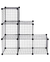 Gouun Diy 6 Metal Wire Free Standing Modular Storage Cubes