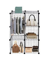 Gouun Diy 6 Metal Wire Free Standing Modular Storage Cubes