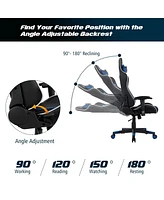 Gouun Reclining Swivel Massage Gaming Chair with Lumbar Support