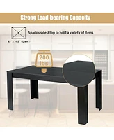 Gouun 63 Inch Rectangular Modern Dining Kitchen Table for 6 People