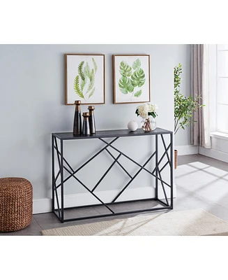 Kings Brand Furniture Monet Textured Black Console Table, Black