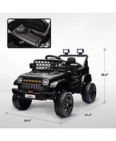 Qaba 12V Ride On Truck w/ Spring Suspension, Remote,