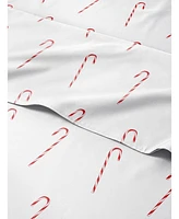 Cgk Unlimited Christmas 4 Piece Microfiber Sheet Set (Twin / Candy Cane)