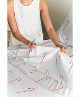 Cgk Unlimited Christmas 4 Piece Microfiber Sheet Set (Twin / Candy Cane)