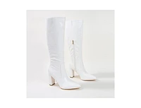 Berness Aster Croc-Embossed Knee High Boots