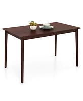 Gouun 48 Inches Mid Century Dining Table for 4 with Rubber Wood Legs