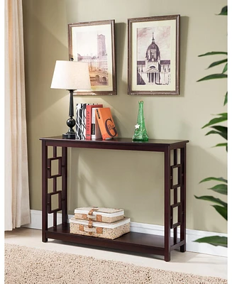 Kings Brand Furniture Pellegrino Dark Cherry Wood Console Table